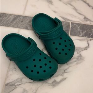CROCS Kids Teal Green Classic Clog Sandals